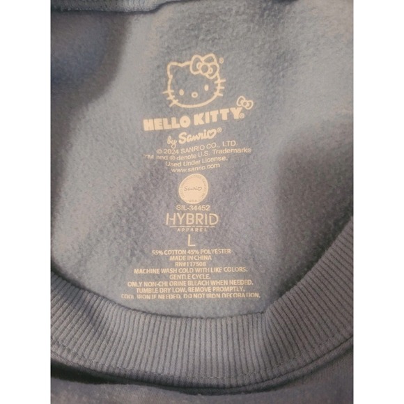 Hello Kitty by Sanrio Light Blue Large long sleeve sweatshirt - Picture 2 of 5